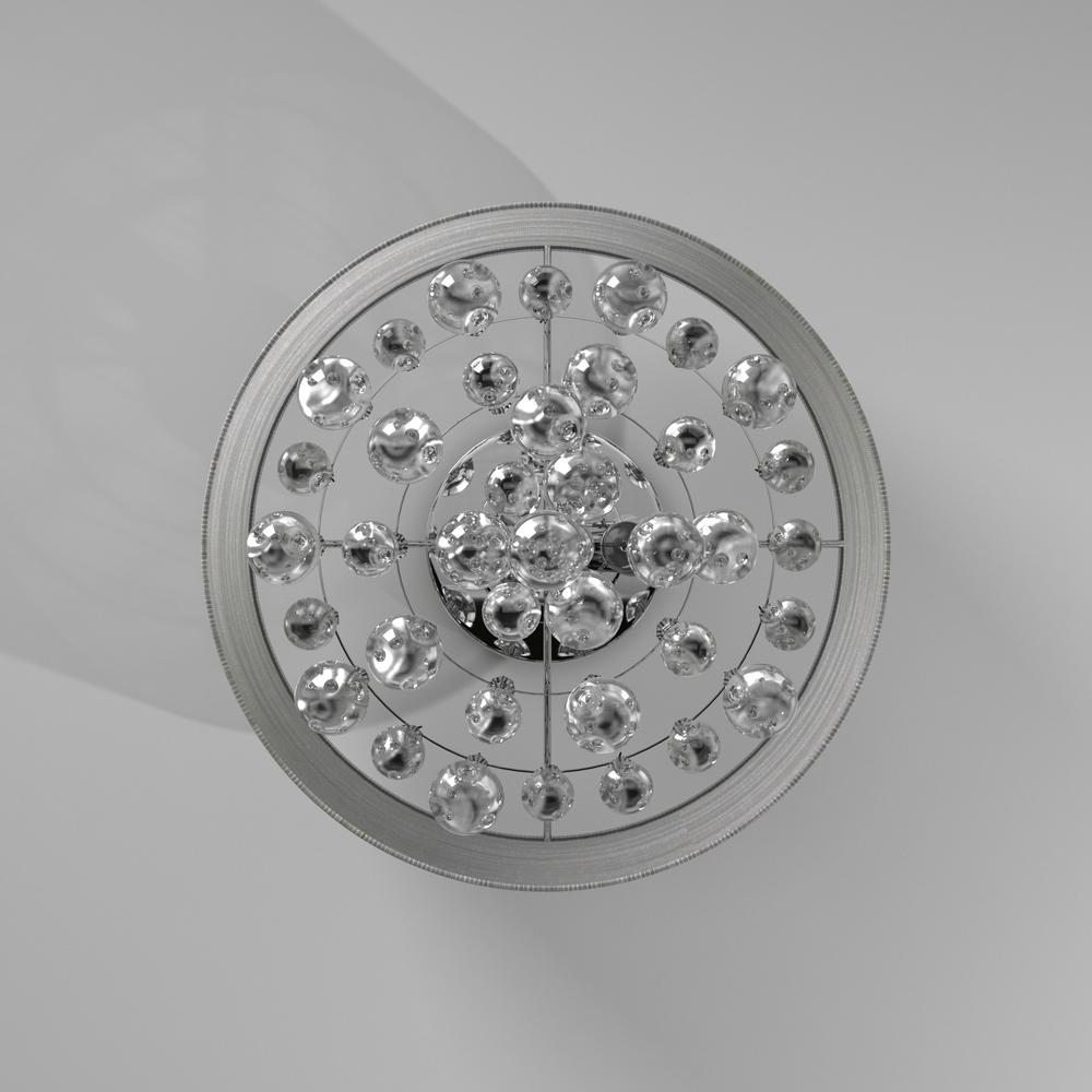 2LT Incan Crystal Flush-Mount P Chrome Silver