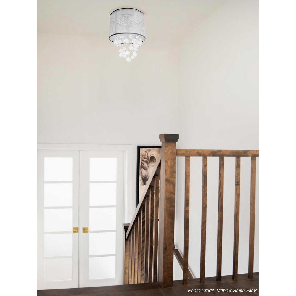 2LT Incan Crystal Flush-Mount P Chrome Silver