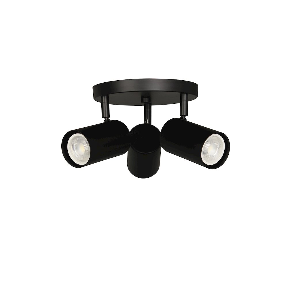 3 Light Spot Light in Matte Black