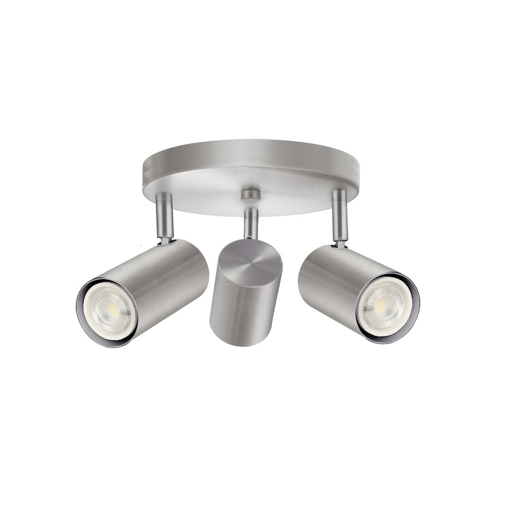 3 Light Spot Light in Satin Chrome