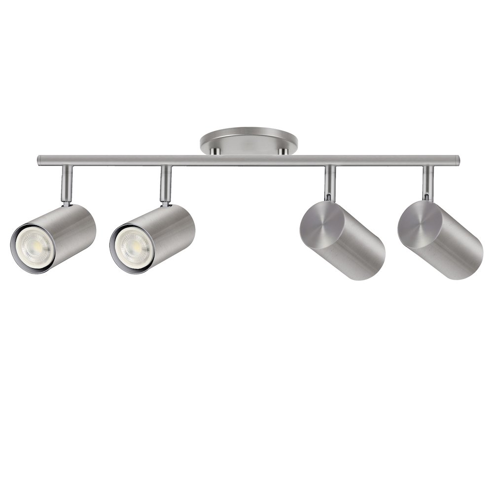 4 Light Track Light in Satin Chrome