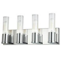 4LT Incandescent Vanity,  PC, CLR Fluted Glass