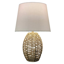 1 Light Table Lamp, Natural w/ Beige Shade