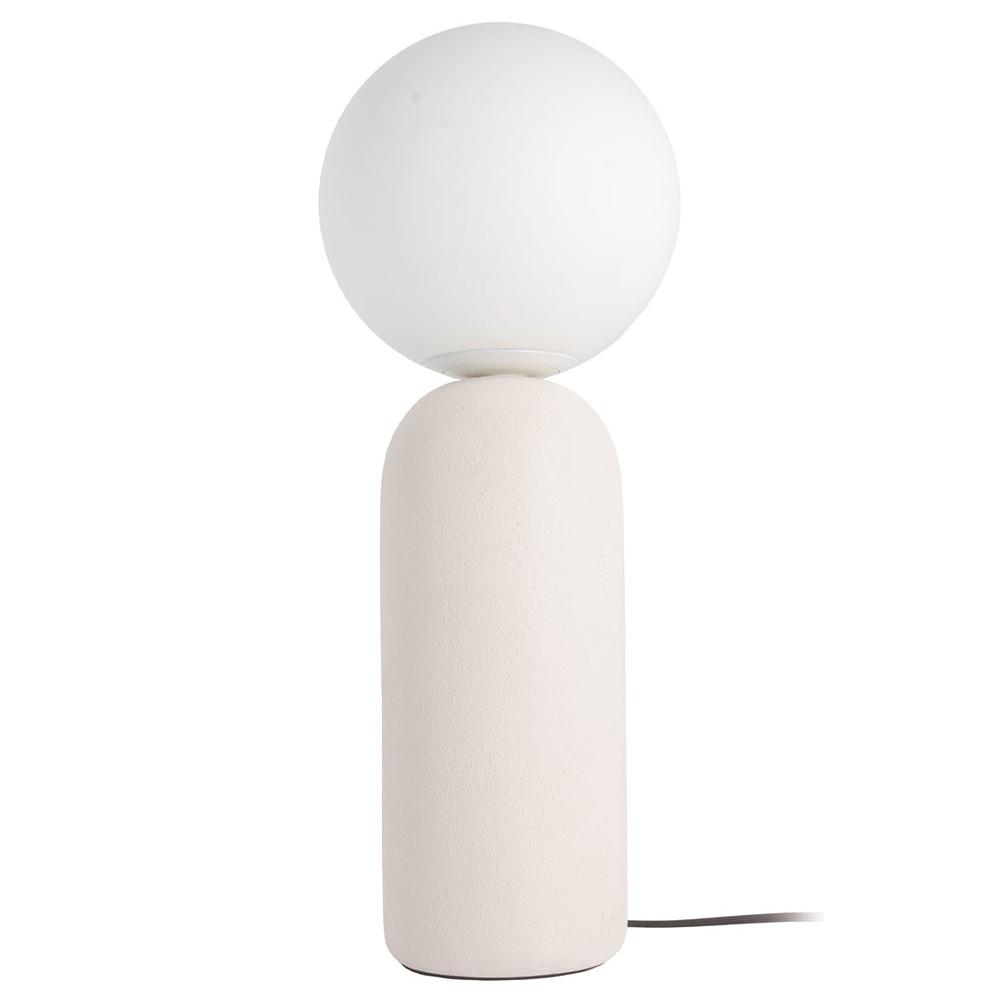 1LT Incandescent Table Lamp, MW, WH Glass