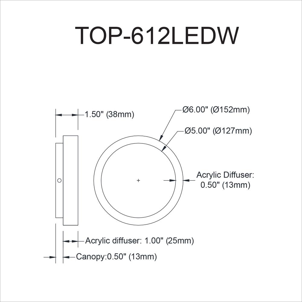 12W Wall Sconce,  AGB, FR Acrylic Diffuser
