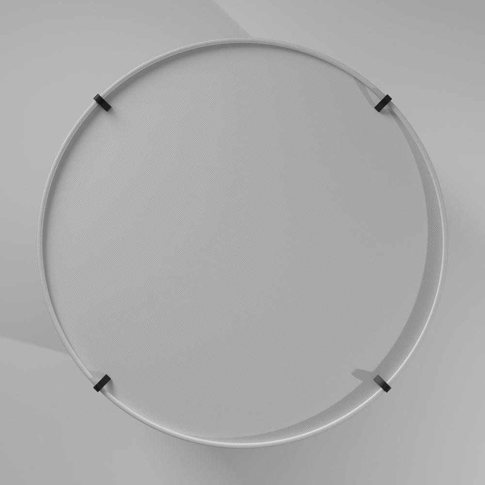3LT Trapezoid Flush Mount, MB with WH Shade