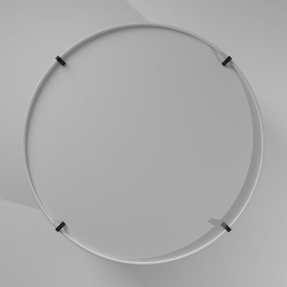 3LT Trapezoid Flush Mount, MB with WH Shade