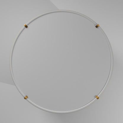 3LT Trapezoid Flush Mount, GLD with WH Shade