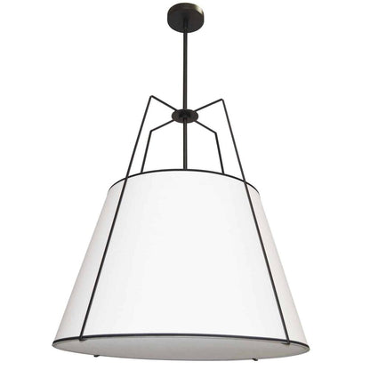 3LT Trapezoid Pendant BK/WH Shade,790Diff