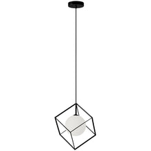 1LT Halogen Pendant, MB Finish, Opal Glass