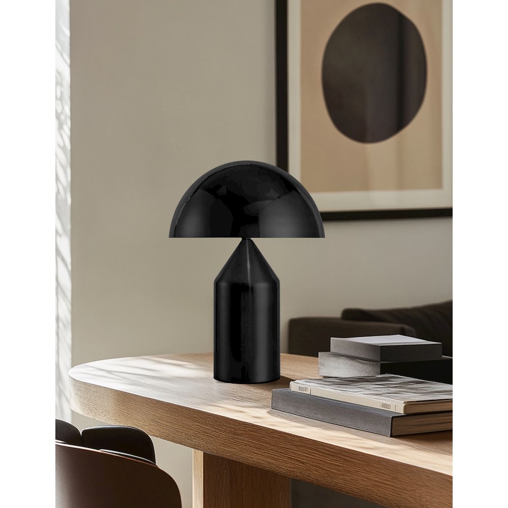 2 Light Table Lamp in Matte Black