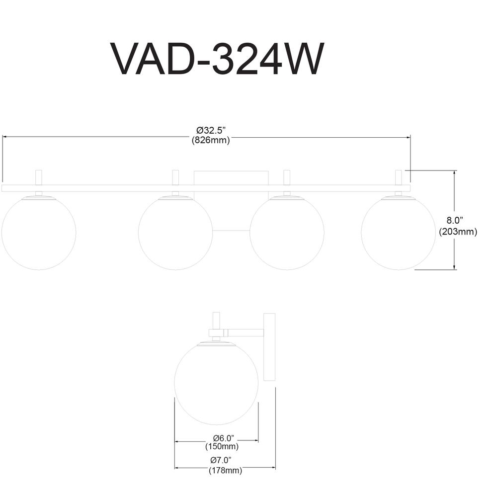 4LT Halogen Vanity, MB