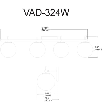 4LT Halogen Vanity, MB