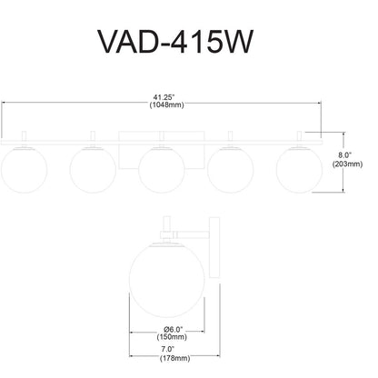 5LT Halogen Vanity, MB & AGB