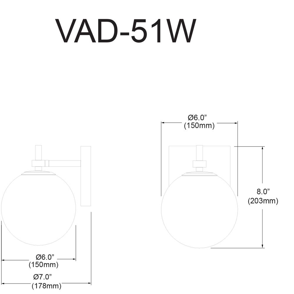 1LT Halogen Wall Sconce, MB & AGB