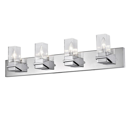 4LT Incandescent Vanity, PC, CLR Glass