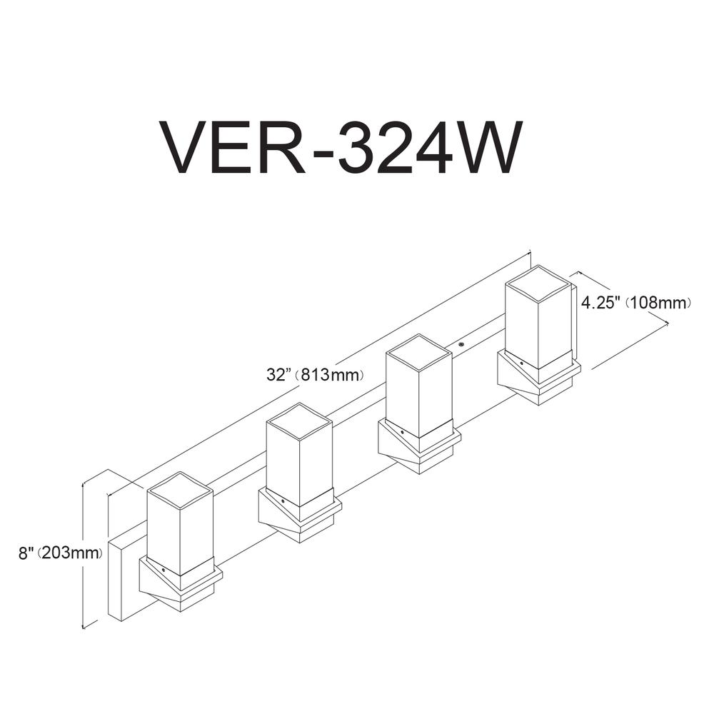 4LT Incandescent Vanity, PC, CLR Glass