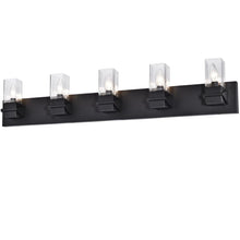 5LT Incandescent Vanity, MB, CLR Glass