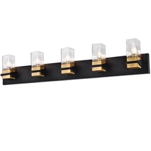 5LT Incandescent Vanity, MB & AGB, CLR Glass