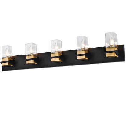 5LT Incandescent Vanity, MB & AGB, CLR Glass