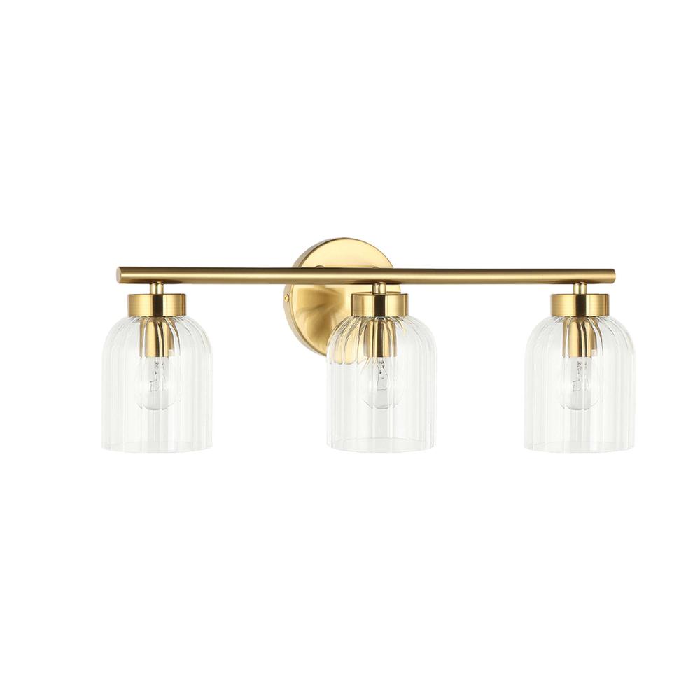 3LT Vanity, AGB, CLR Ribbed Glass