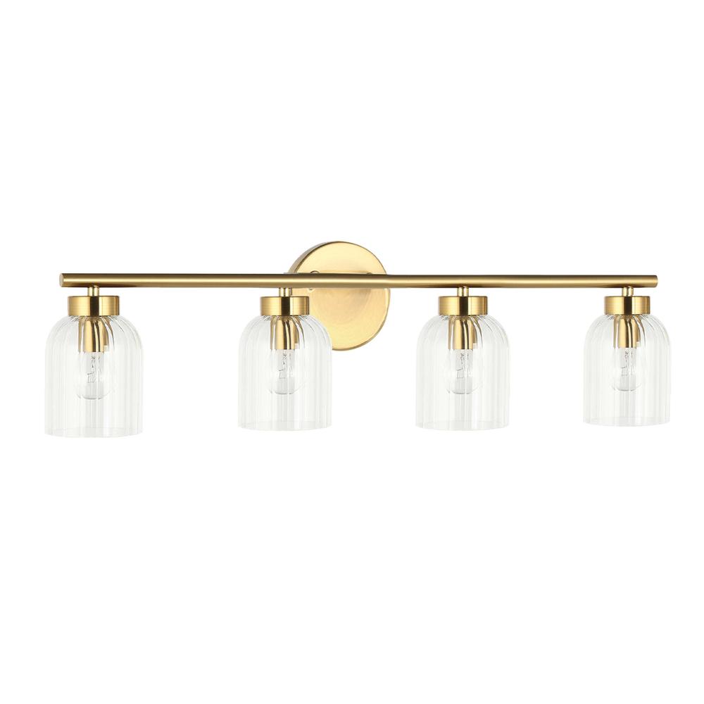 4LT Vanity, AGB, CLR Ribbed Glass