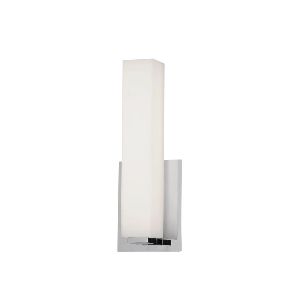 12W Wall Sconce, PC, WH Glass