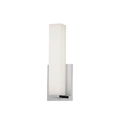 12W Wall Sconce, PC, WH Glass