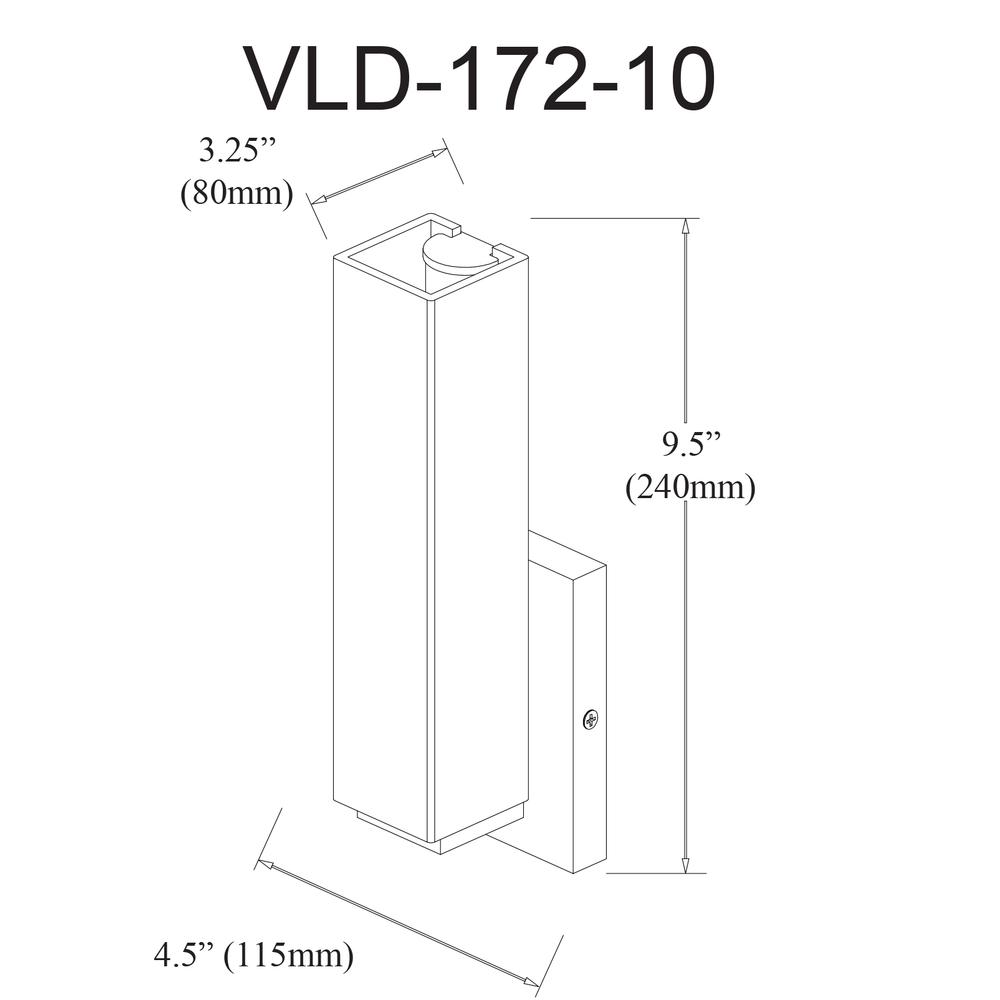 12W Wall Sconce, PC, WH Glass