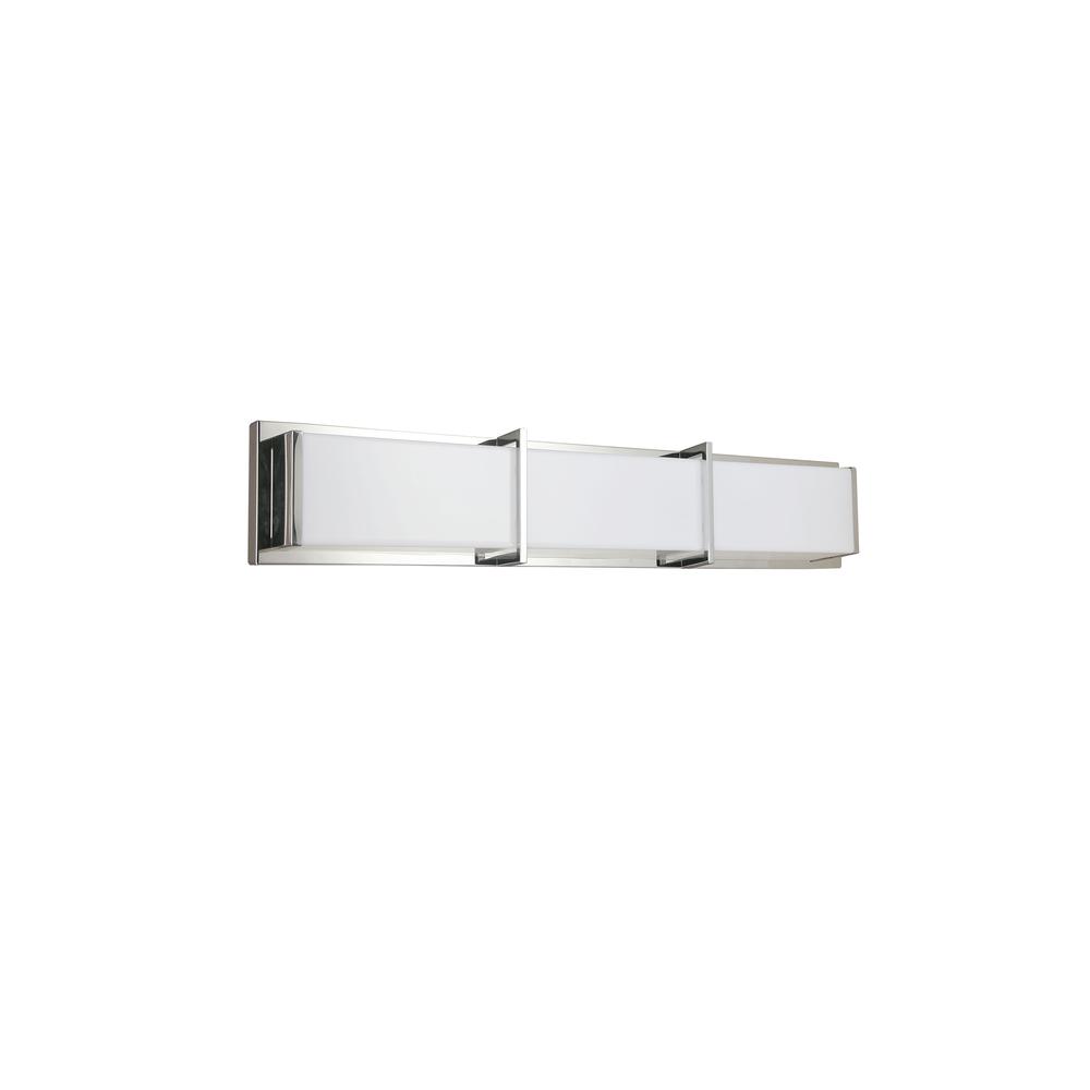36W Vanity Light, PC, WH Acrylic Diffuser
