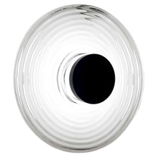 12W Wall Sconce Matte Black with Clear Rippled Glass