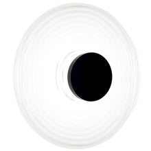 12W Wall Sconce Matte Black with White Rippled Glass