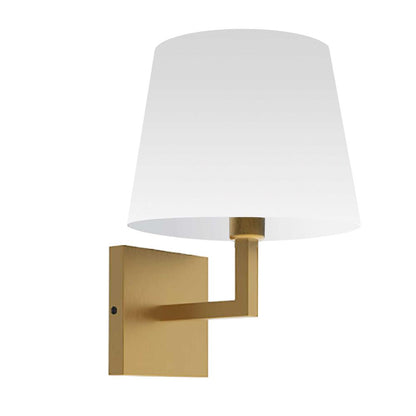 1LT Incandescent Wall Sconce,  AGB, White Shade