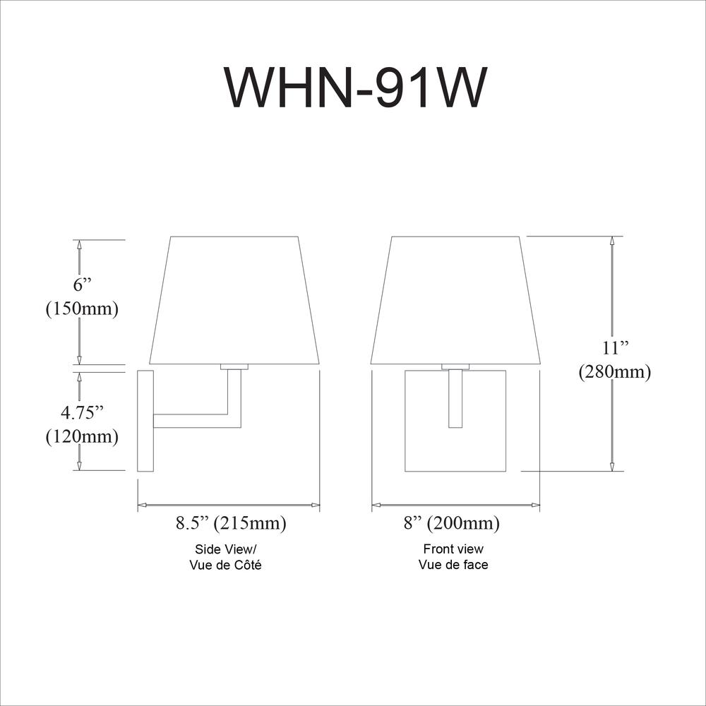1LT Incandescent Wall Sconce,  AGB, White Shade