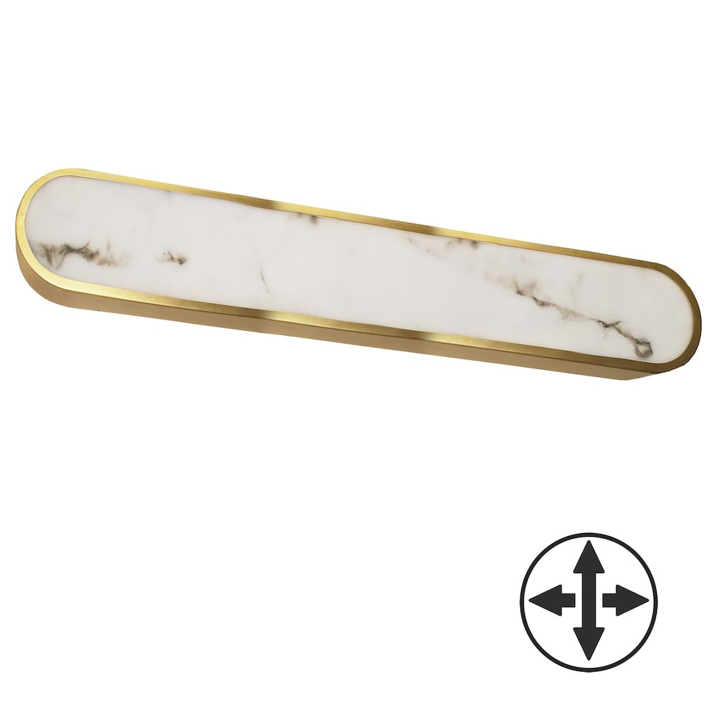 40W Wall Sconce in Aged Brass w/ Alabaster Diffuser