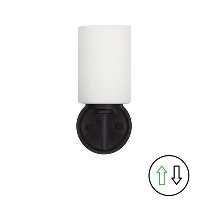 1 Light Wall Sconce in Matte Black