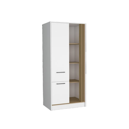 Delia Armoire, Badroom, White / Macadamia