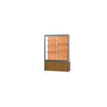 Challenger  48"W x 66"H x 16"D  Floor Case, Cork Back, Satin Finish, Lt. Oak Vinyl Base