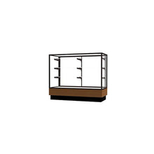 Merchandiser  48"W x 40"H x 20"D  Counter Case,  Dk. Bronze Finish, Lt. Oak Base