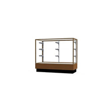 Merchandiser  48"W x 40"H x 20"D  Counter Case,  Champagne Finish, Lt. Oak Base