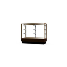 Merchandiser  48"W x 40"H x 20"D  Counter Case,  Champagne Finish, Walnut Base