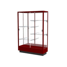 Heritage  48"W x 70"H x 18"D  Floor Case, Mirror Back, Hardwood Cordovan Finish