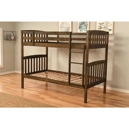 Claire Twin/Twin Bunk Bed Rustic Walnut