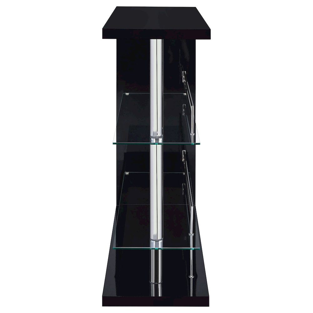 Prescott Rectangular Home Wine Table Black High Gloss