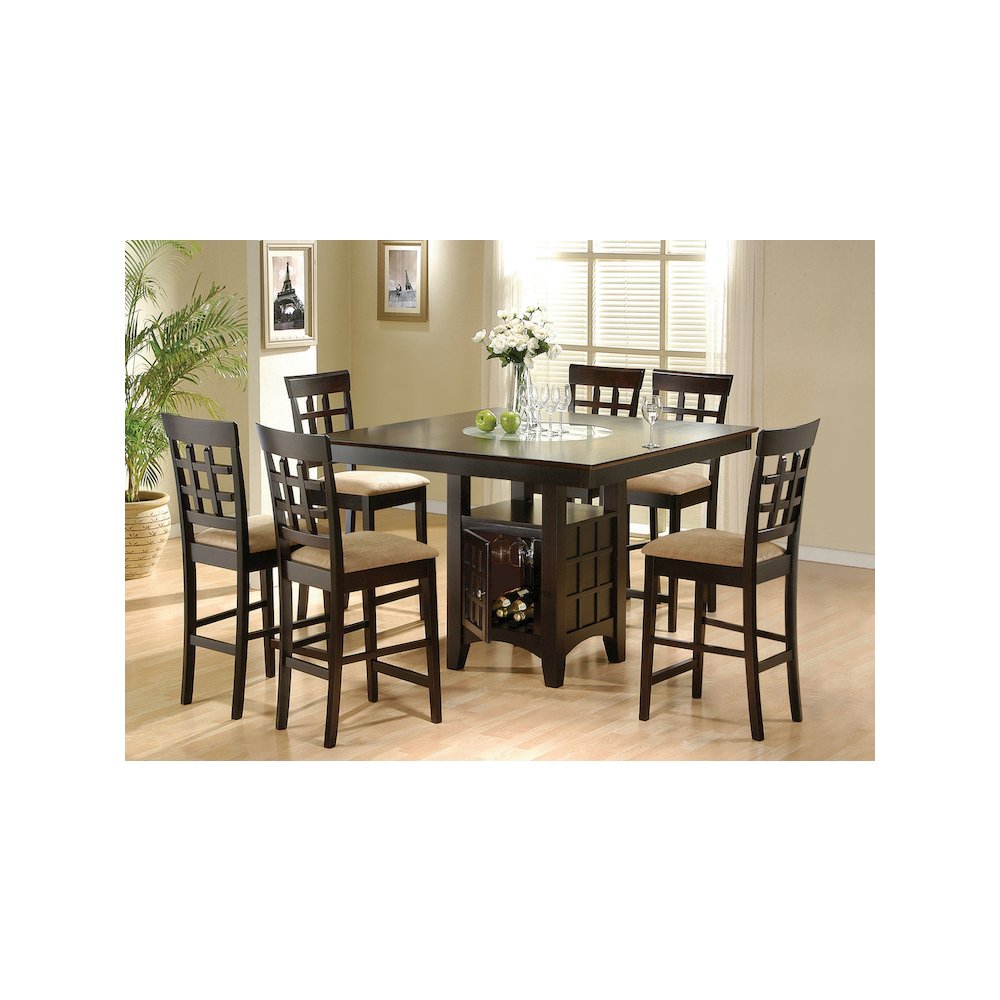 Gabriel 7-piece Square Counter Height Dining Set Cappuccino