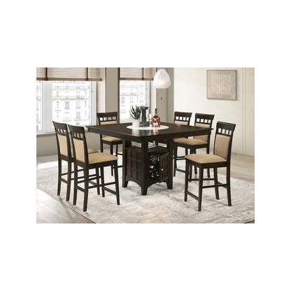 Gabriel 7-piece Square Counter Height Dining Set Cappuccino
