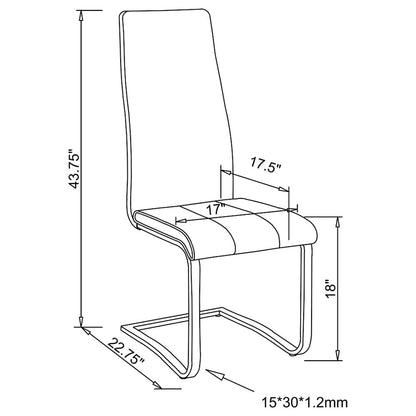 Montclair Upholstered Dining Side Chair Grey (Set of 4)