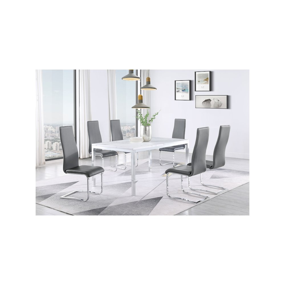 Montclair Upholstered Dining Side Chair Grey (Set of 4)