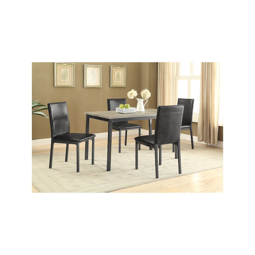 Garza Upholstered Dining Side Chair Black (Set of 2)