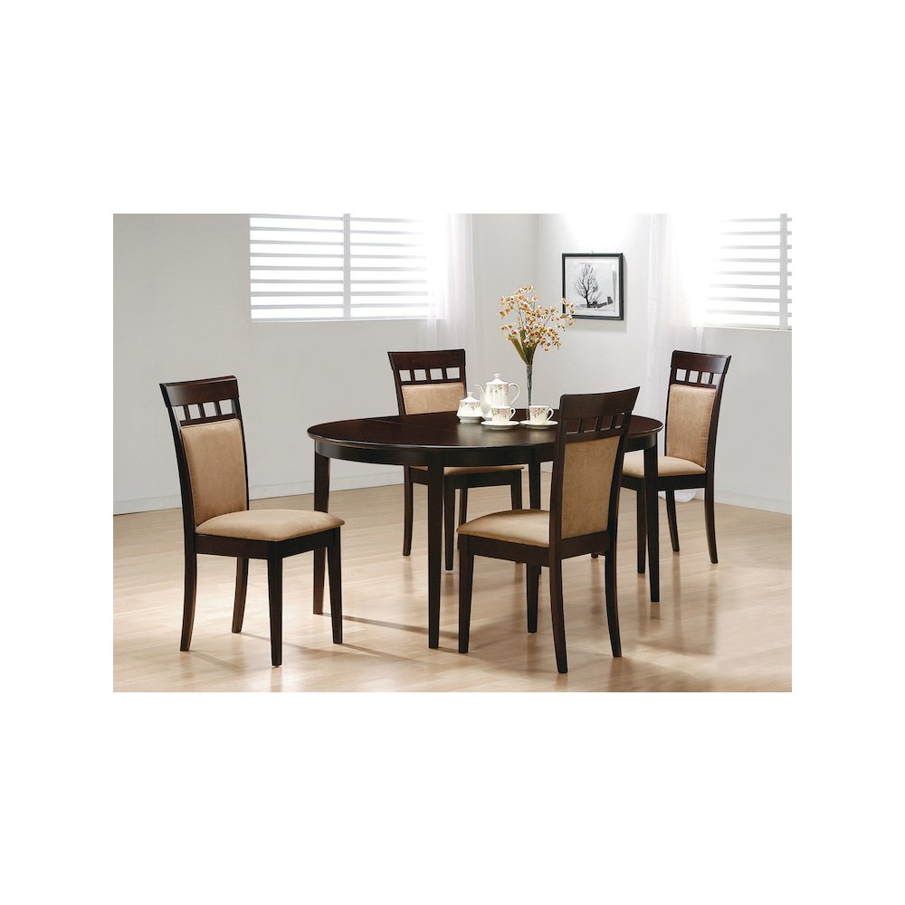Gabriel 5-piece Extension Leaf Dining Table Set Cappuccino